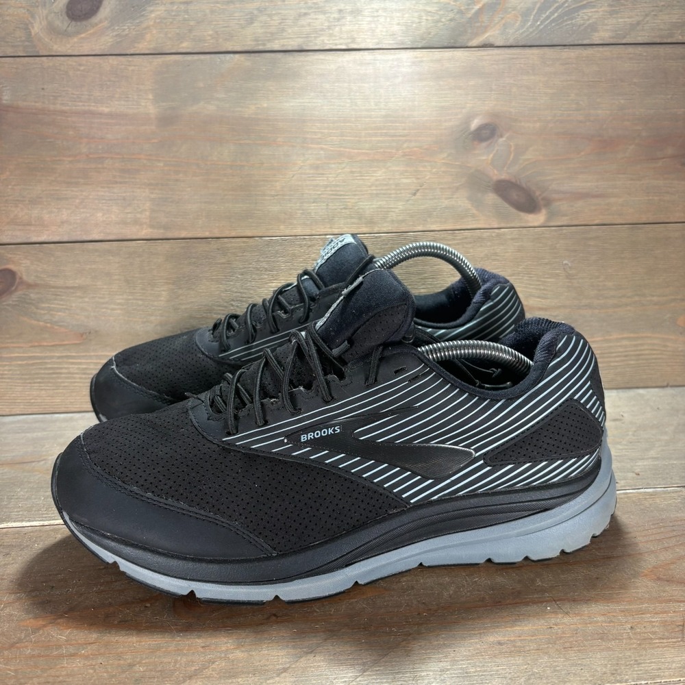 Brooks Addiction Walker Mens size 8.5 wide 4E shoes Black Walking sneakers